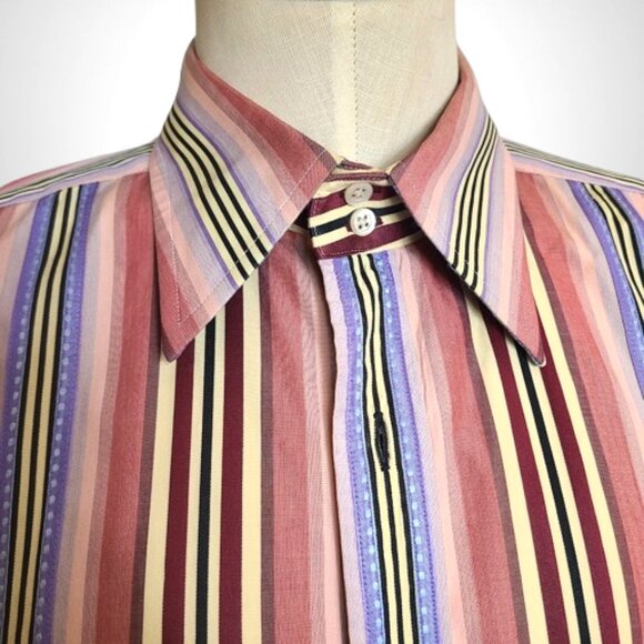 Robert Graham Multicolor Striped Button-Up Shirt – Size 2XL (Classic RG Style) - Picture 2 of 10